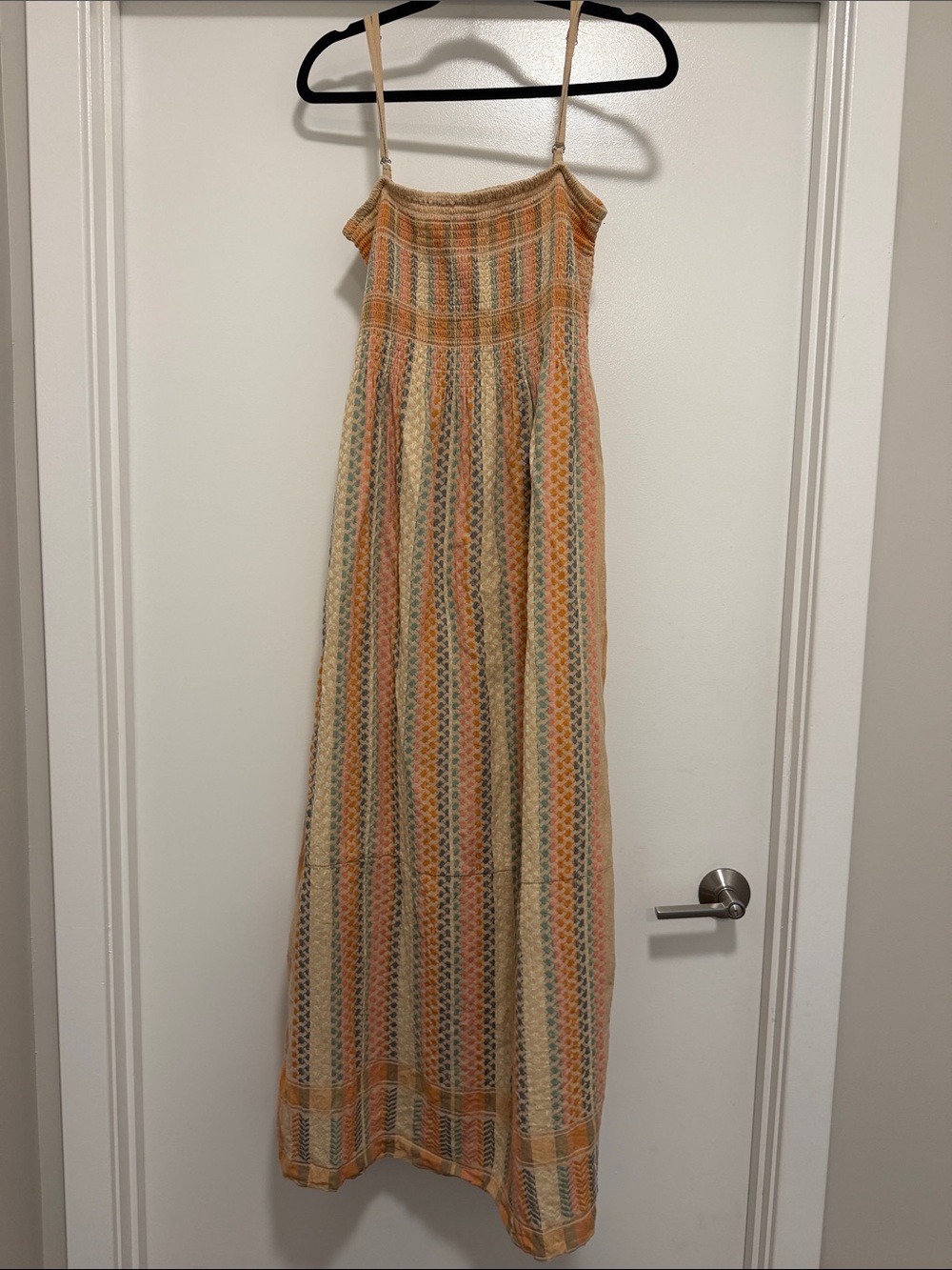 Cecilie Copenhagen multi color smocked maxi dress Size Small